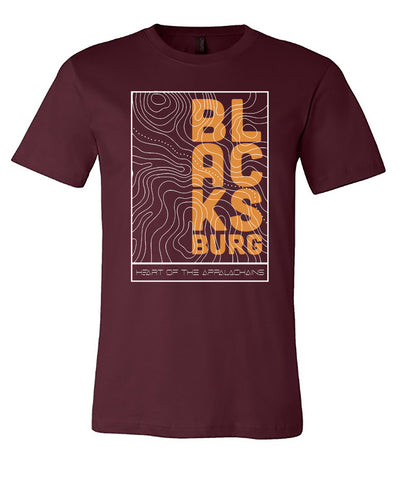 Blacksburg Topography tee